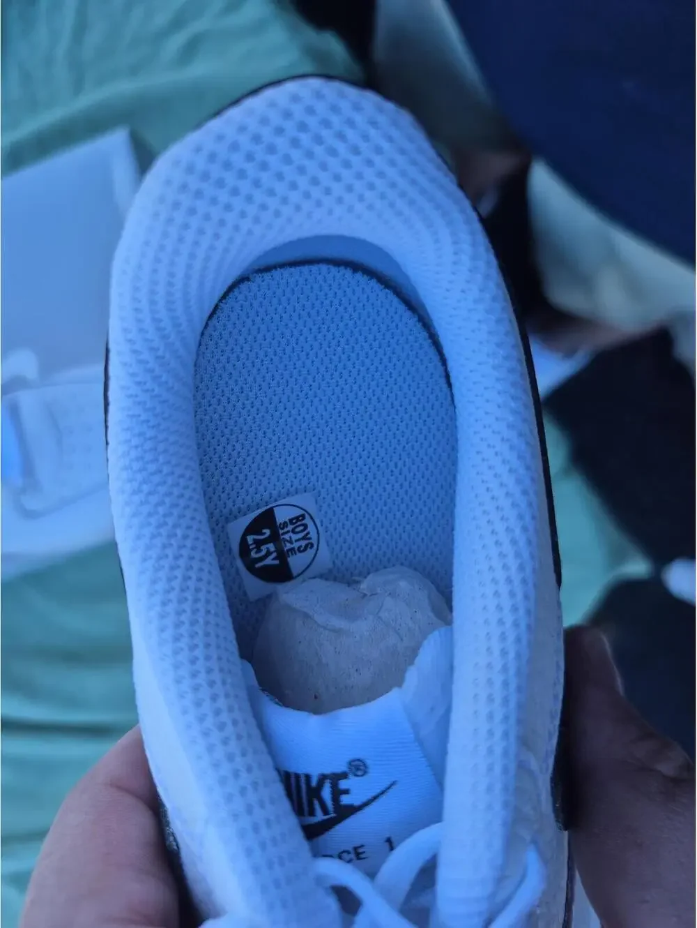 Nike Force 1 White/Black (CZ1685 100) 2.5Y New in Box